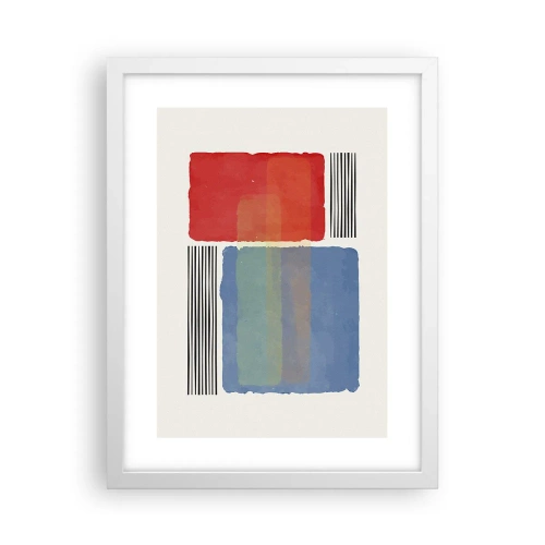 Póster en marco blanco - Espíritu y alma de la geometría - 30x40 cm