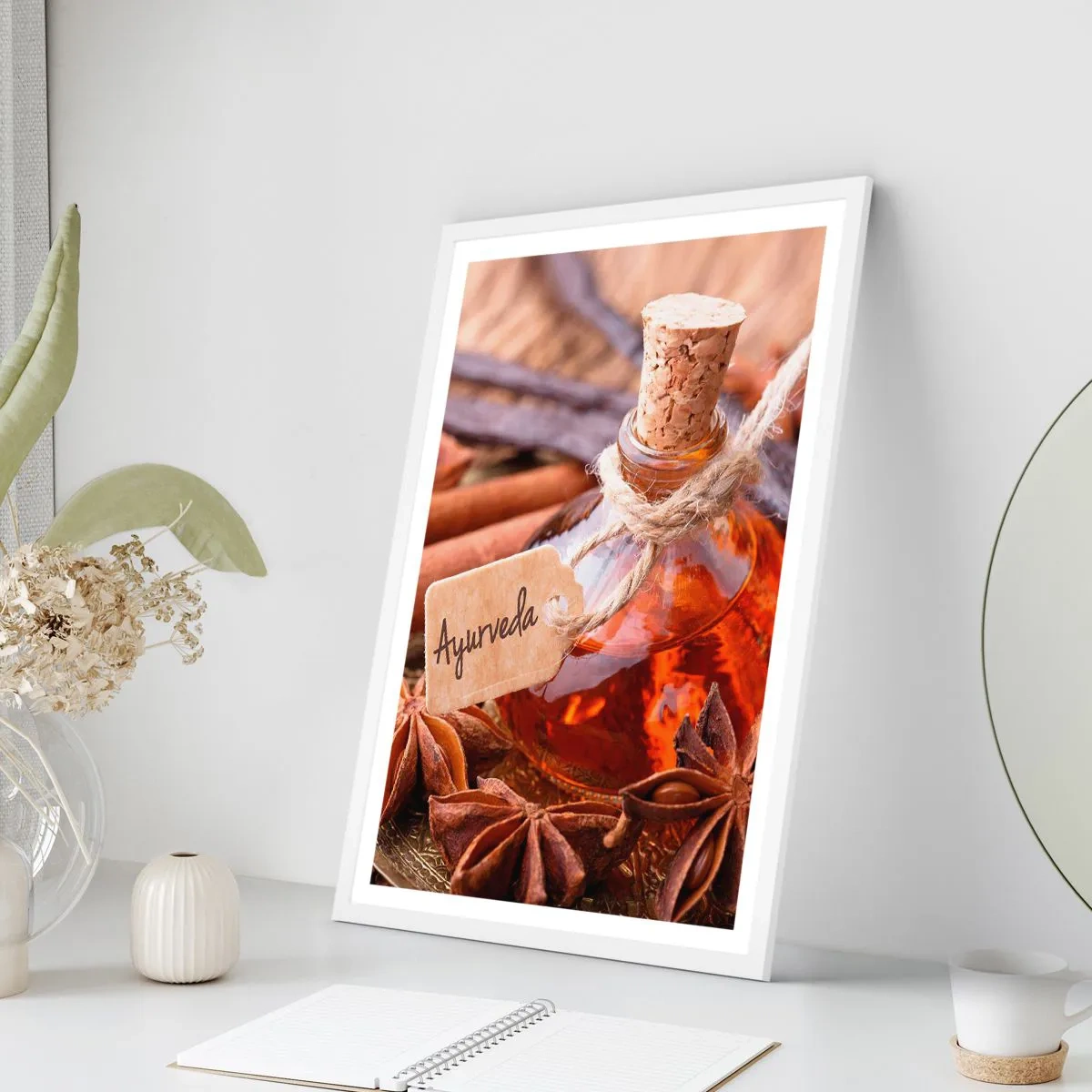 Póster en marco blanco - Hacia la unidad del cuerpo y el espíritu - 61x91 cm