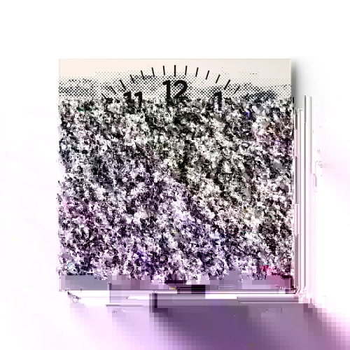 Reloj de pared - Reloj de vidrio - Composición brumosa - 40x40 cm