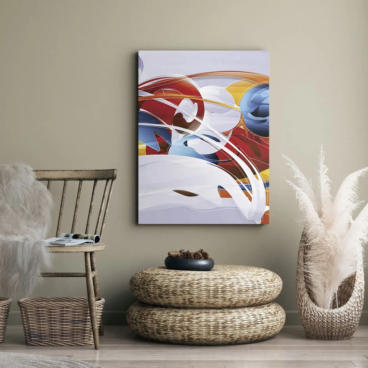 Cuadro sobre lienzo - Impresión de Imagen - Danza de los elementos - 45x80 cm