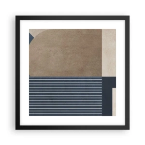 Póster en marco negro - Composición de sencillez y redondez - 40x40 cm
