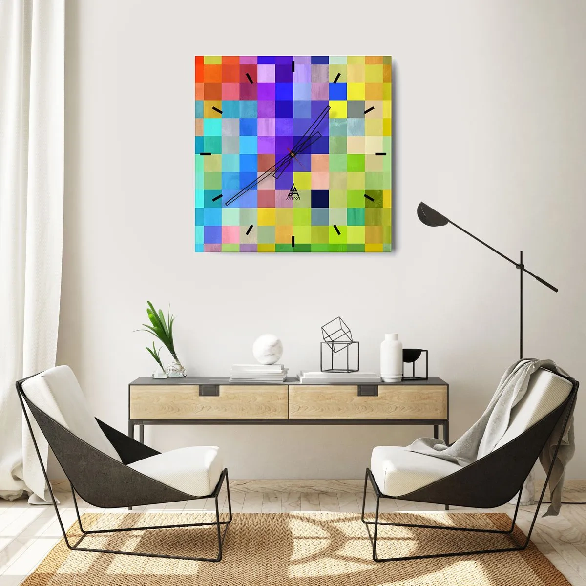 Reloj de pared - Reloj de vidrio - Cada uno diferente, todos iguales - 30x30 cm