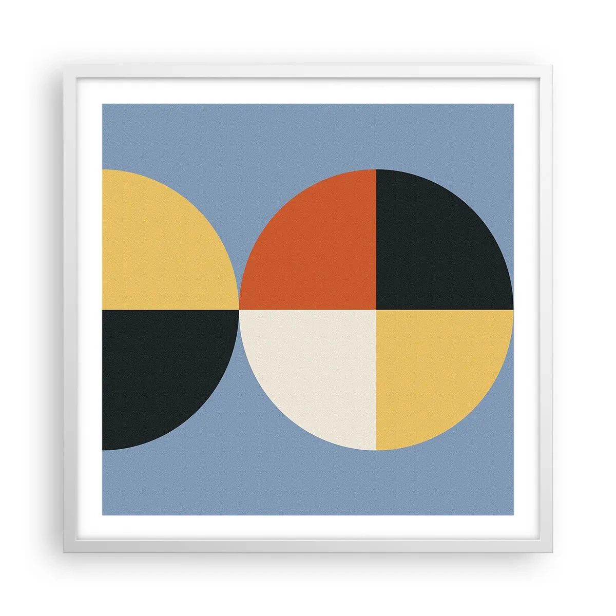 Póster en marco blanco - Mira y cuenta - 60x60 cm