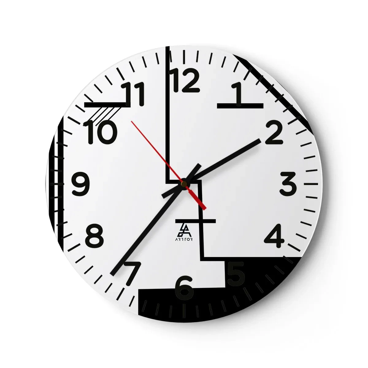 Reloj de pared - Reloj de vidrio - Solo un beso - 30x30 cm