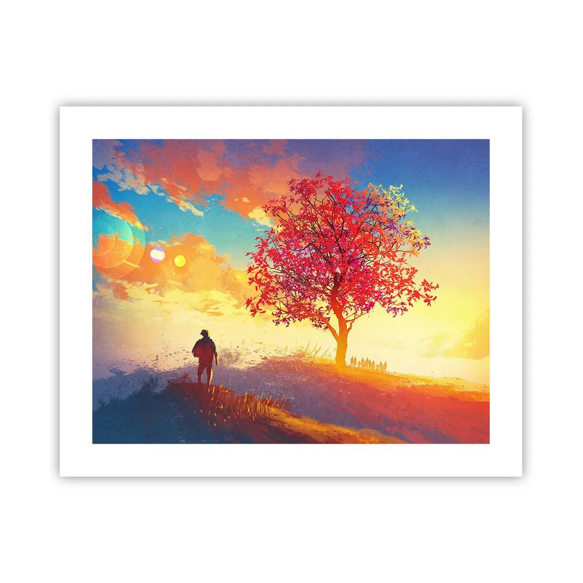 Póster - Un peregrino en su destino - 50x40 cm
