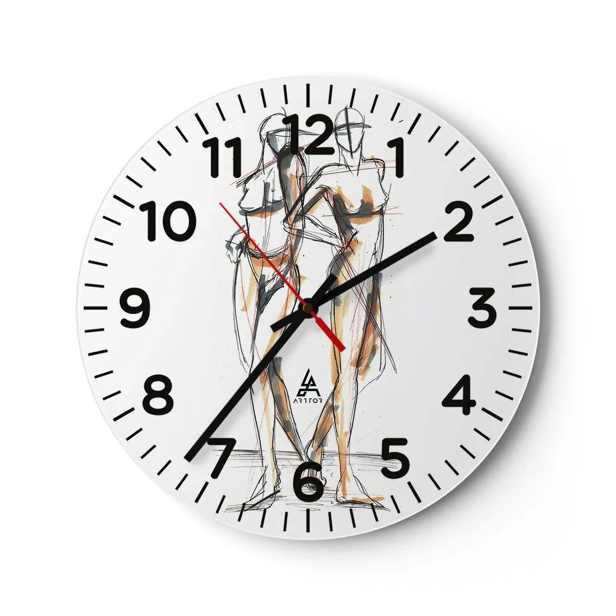 Reloj de pared - Reloj de vidrio - Un estudio sobre el encanto - 40x40 cm