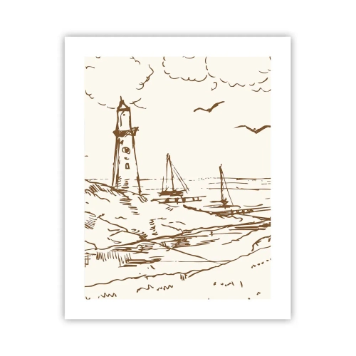 Póster - Un esbozo de un recuerdo de verano - 40x50 cm