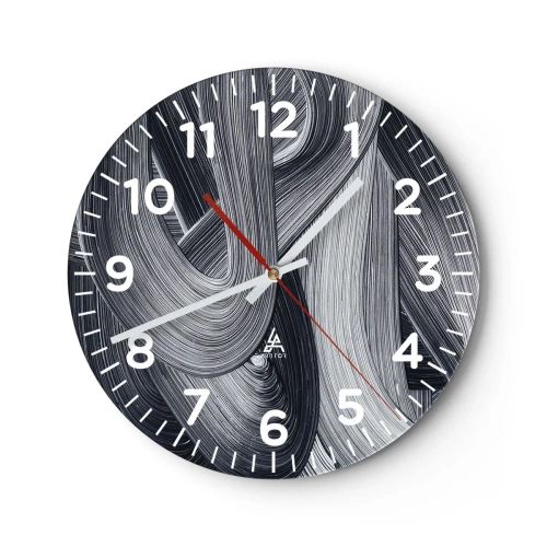 Reloj de pared - Reloj de vidrio - La fluidez de la realidad - 30x30 cm