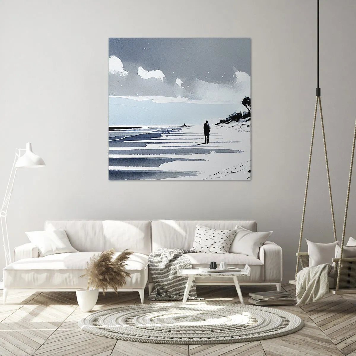 Cuadro sobre lienzo - Impresión de Imagen - Solo conmigo mismo - 70x70 cm