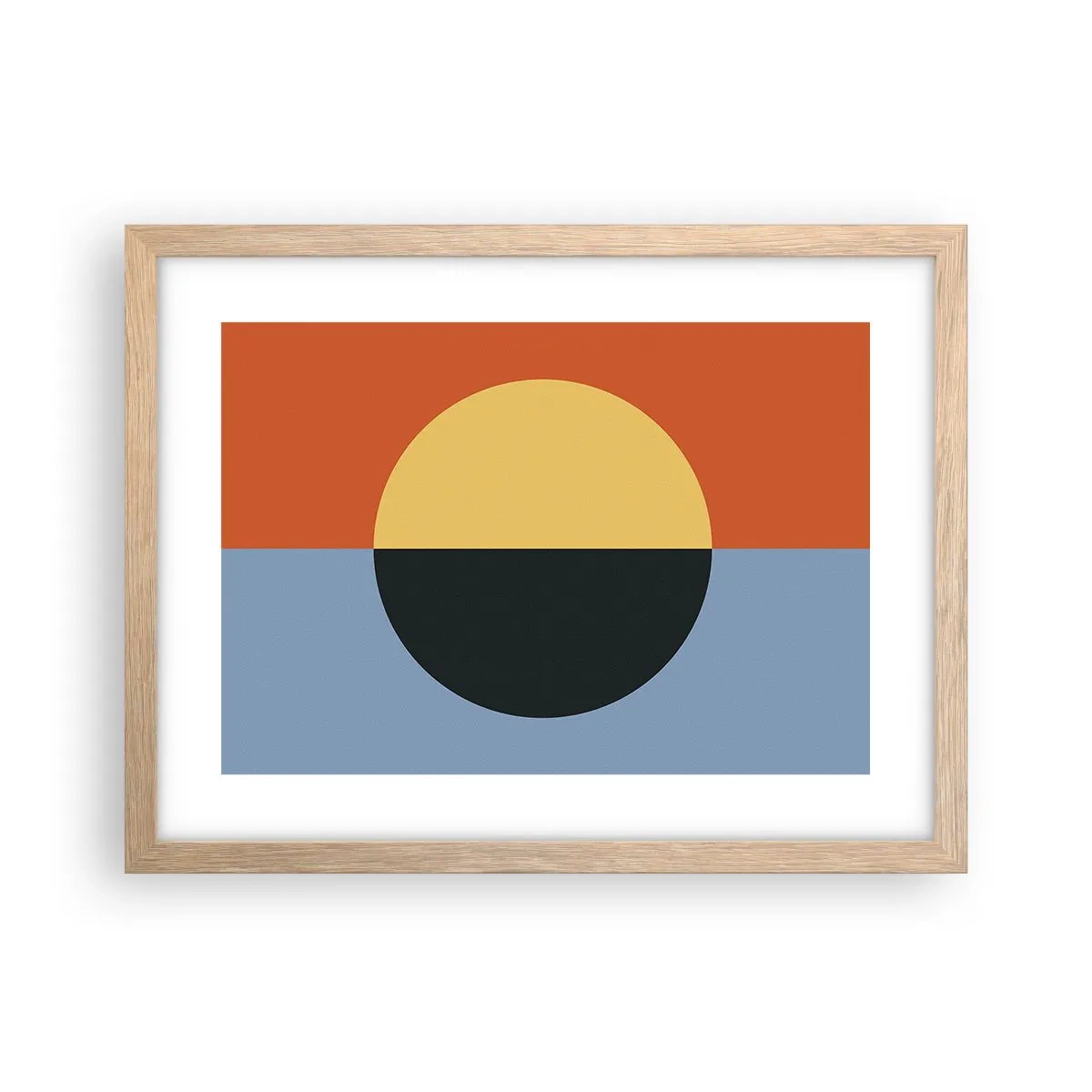 Póster en marco roble claro - Una composición de calidez y frescura - 40x30 cm