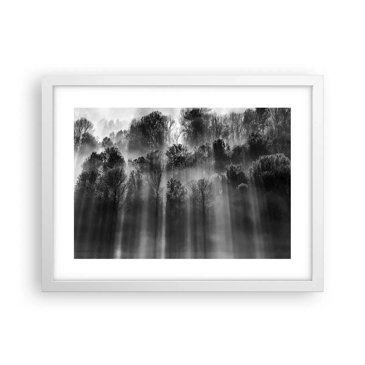 Póster en marco blanco - En los flujos de luz - 40x30 cm