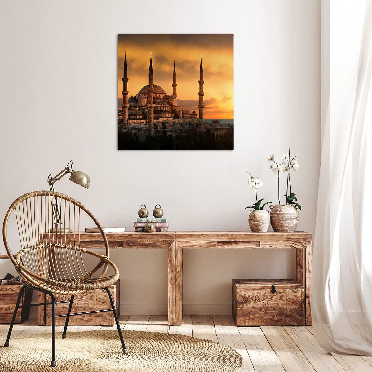 Cuadro sobre lienzo - Impresión de Imagen - Dios es grande - 40x40 cm