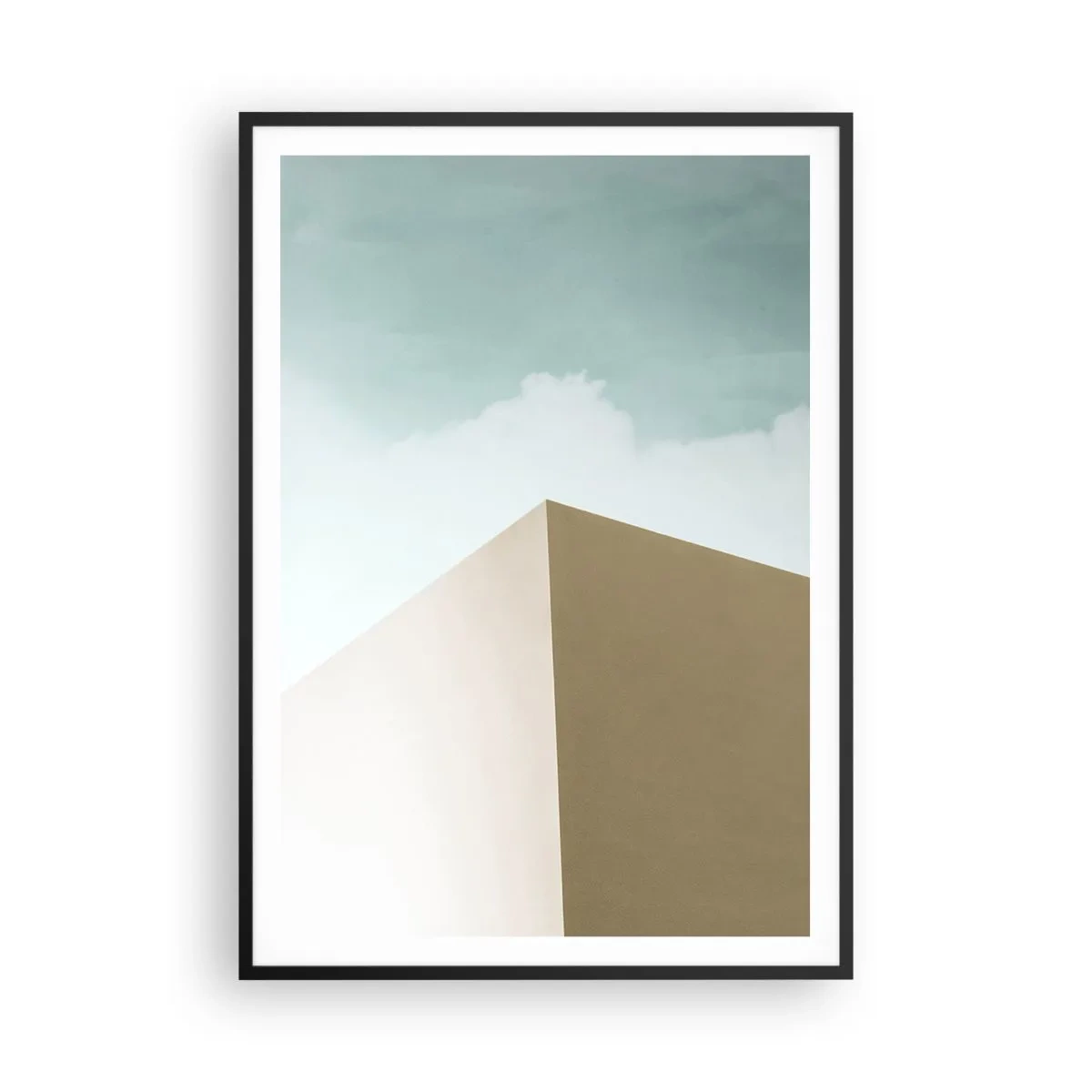 Póster en marco negro - Geometría de un verano soleado - 70x100 cm