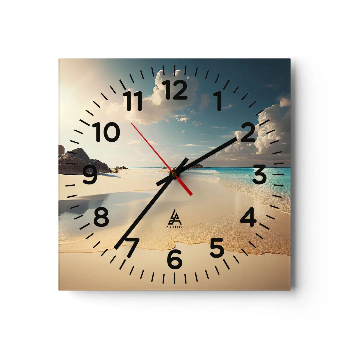 Reloj de pared - Reloj de vidrio - Un día de ensueño - 30x30 cm