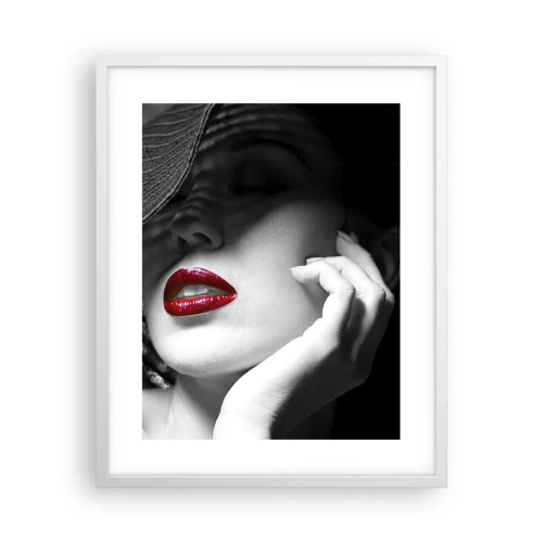 Póster en marco blanco - Estudio en escarlata - 40x50 cm