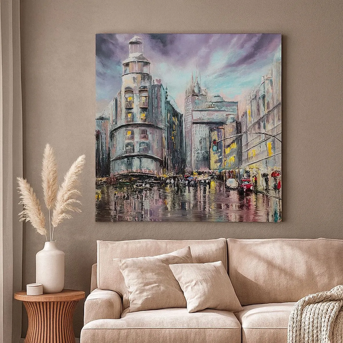 Cuadro sobre lienzo - Impresión de Imagen - Va a ser una buena noche - 30x30 cm