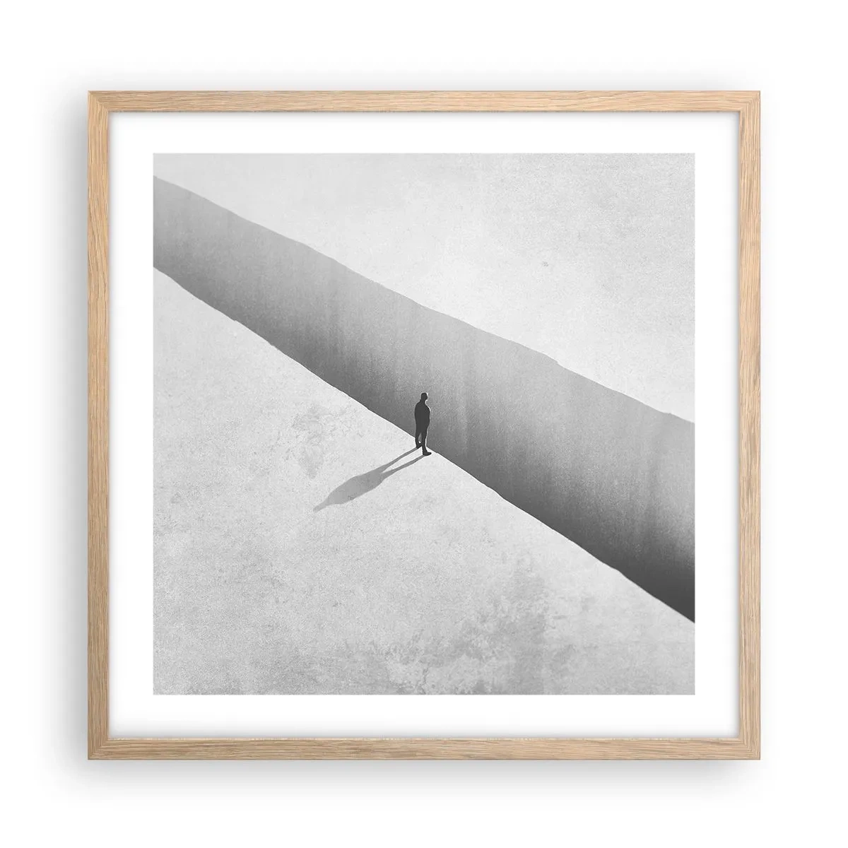 Póster en marco roble claro - Sin un destino claro - 50x50 cm