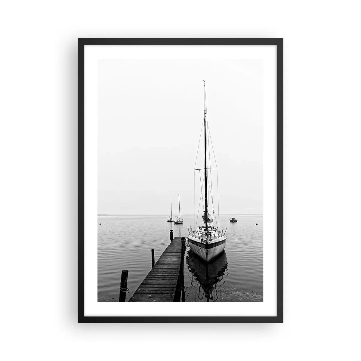 Póster en marco negro - Listo para ir - 50x70cm - Listo para partir - Decoración de pared moderna para salón y dormitorio ARTTOR
