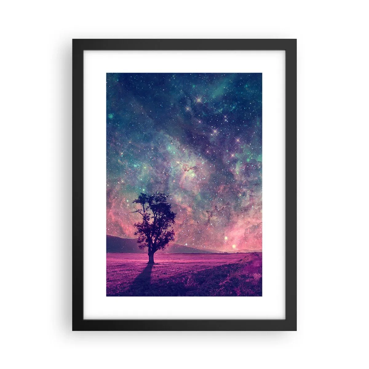 Póster en marco negro - Bajo un cielo mágico - 30x40 cm