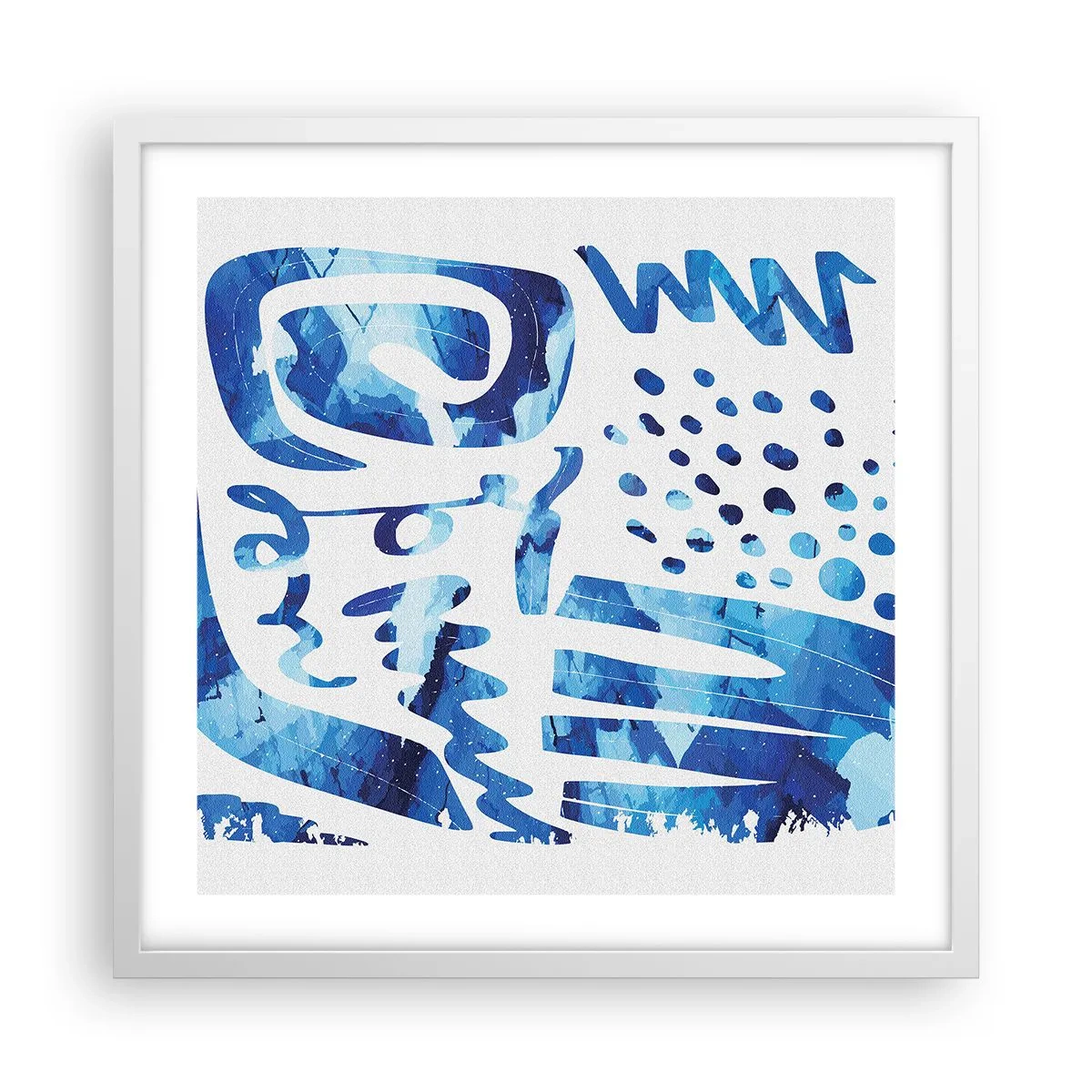 Póster en marco blanco - Vuelta a las raíces - 50x50 cm