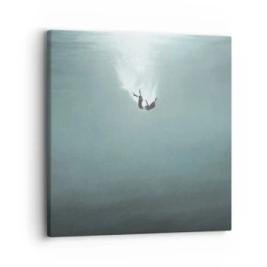 Cuadro sobre lienzo - Impresión de Imagen - En el abrazo del océano - 30x30 cm