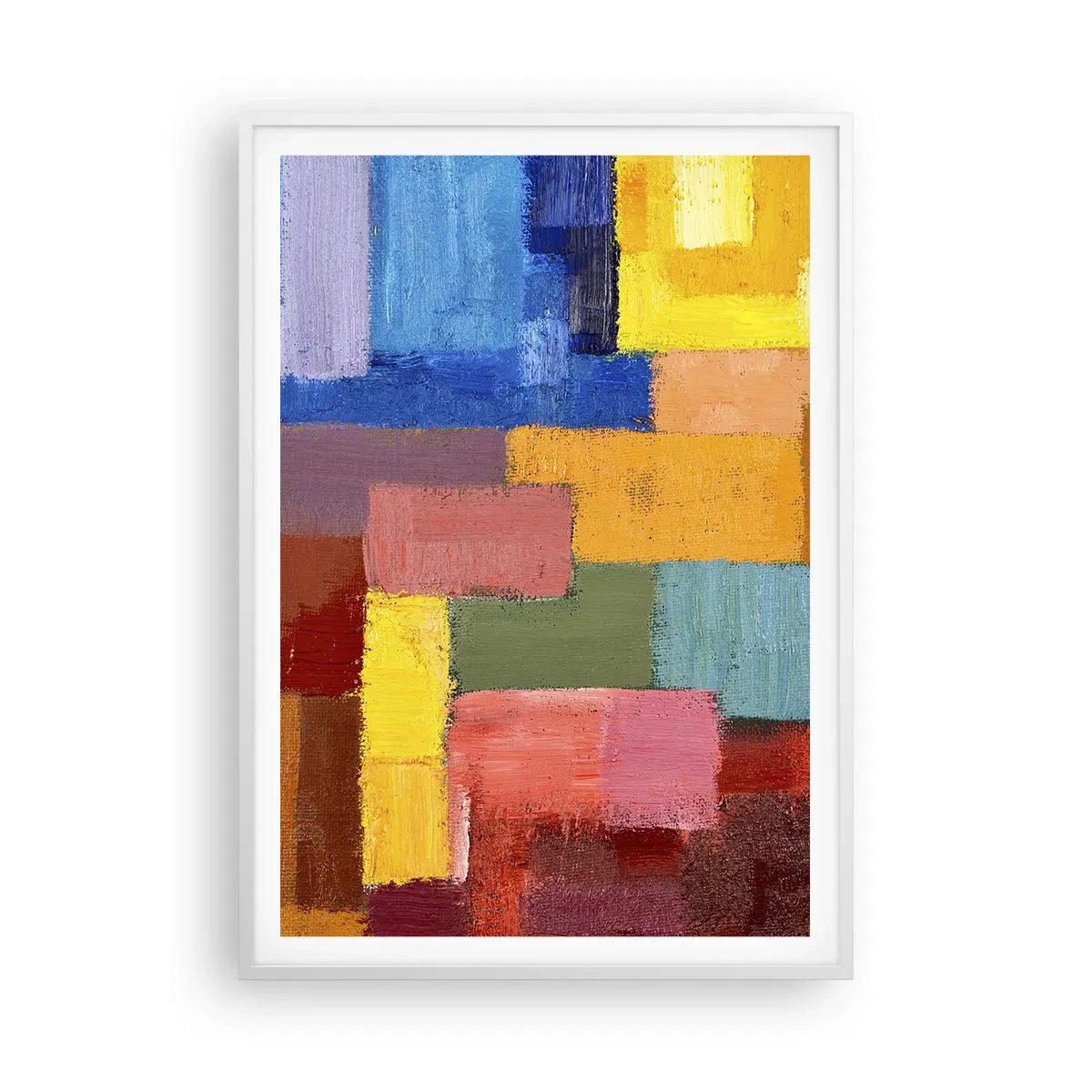 Póster en marco blanco - Cada una diferente, todas coloridas - 70x100 cm