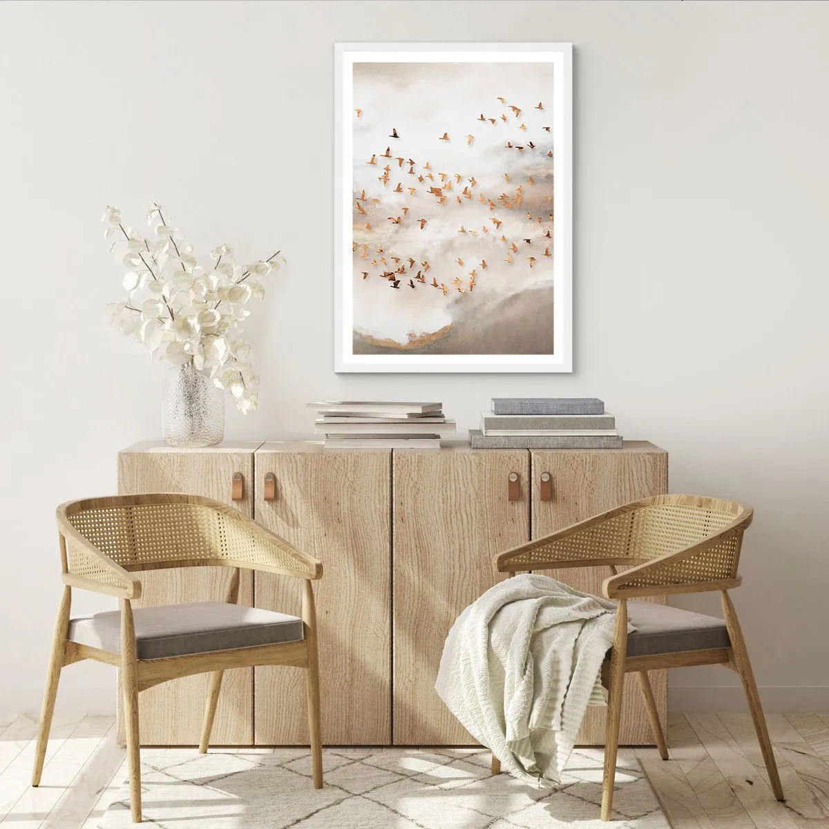 Póster en marco blanco - Es hora... - 40x50 cm