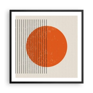 Póster en marco negro - Siempre el sol - 60x60 cm