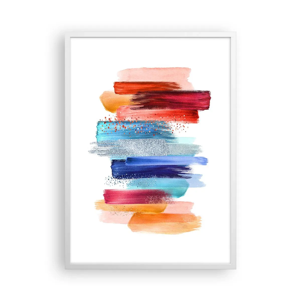 Póster en marco blanco - Arriba y abajo - 50x70 cm