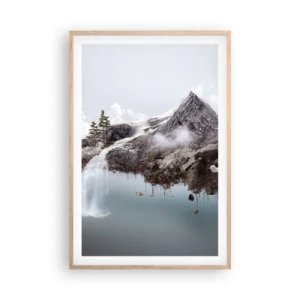 Póster en marco roble claro - Isla surrealista - 61x91 cm