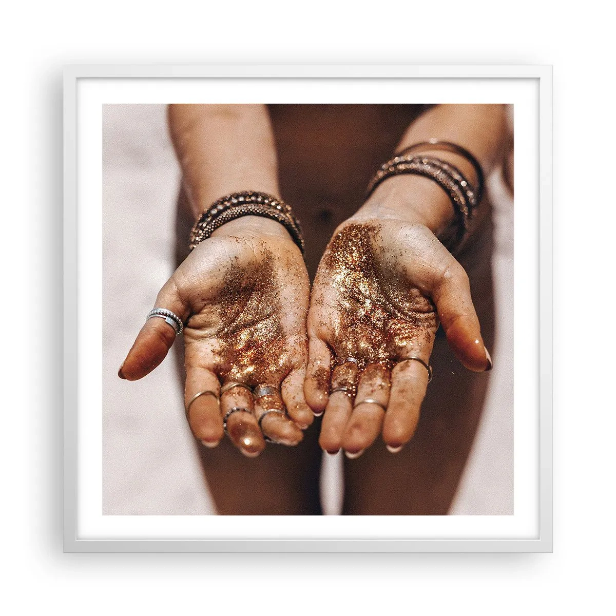 Póster en marco blanco - Un regalo para ti - 60x60 cm