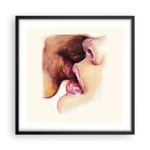 Póster en marco negro - Como la noche y el día, la tierra y el cielo - 50x50 cm