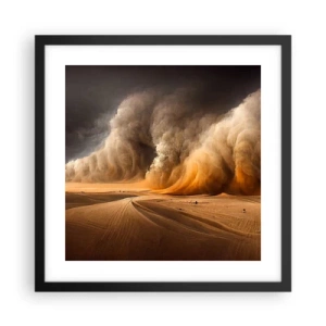 Póster en marco negro - Ira del desierto - 40x40 cm