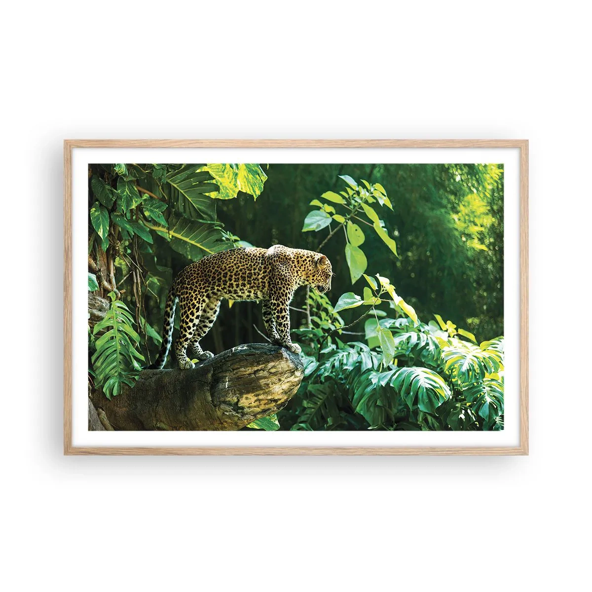 Póster en marco roble claro - ¿A la caza? - 91x61 cm