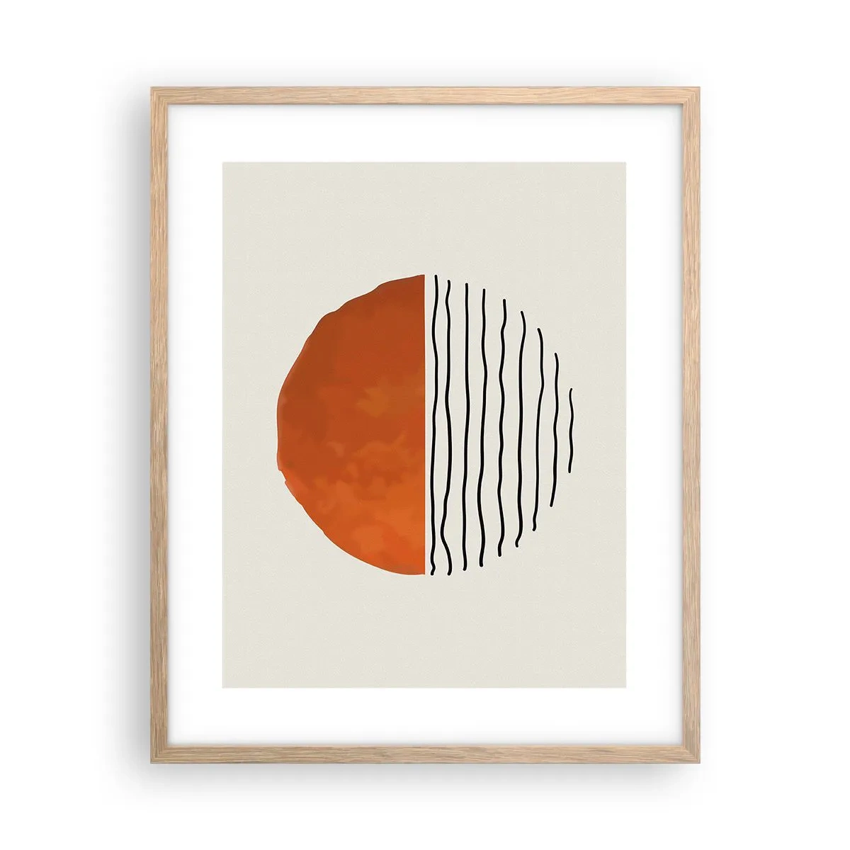 Póster en marco roble claro - En un ambiente japonés - 40x50 cm