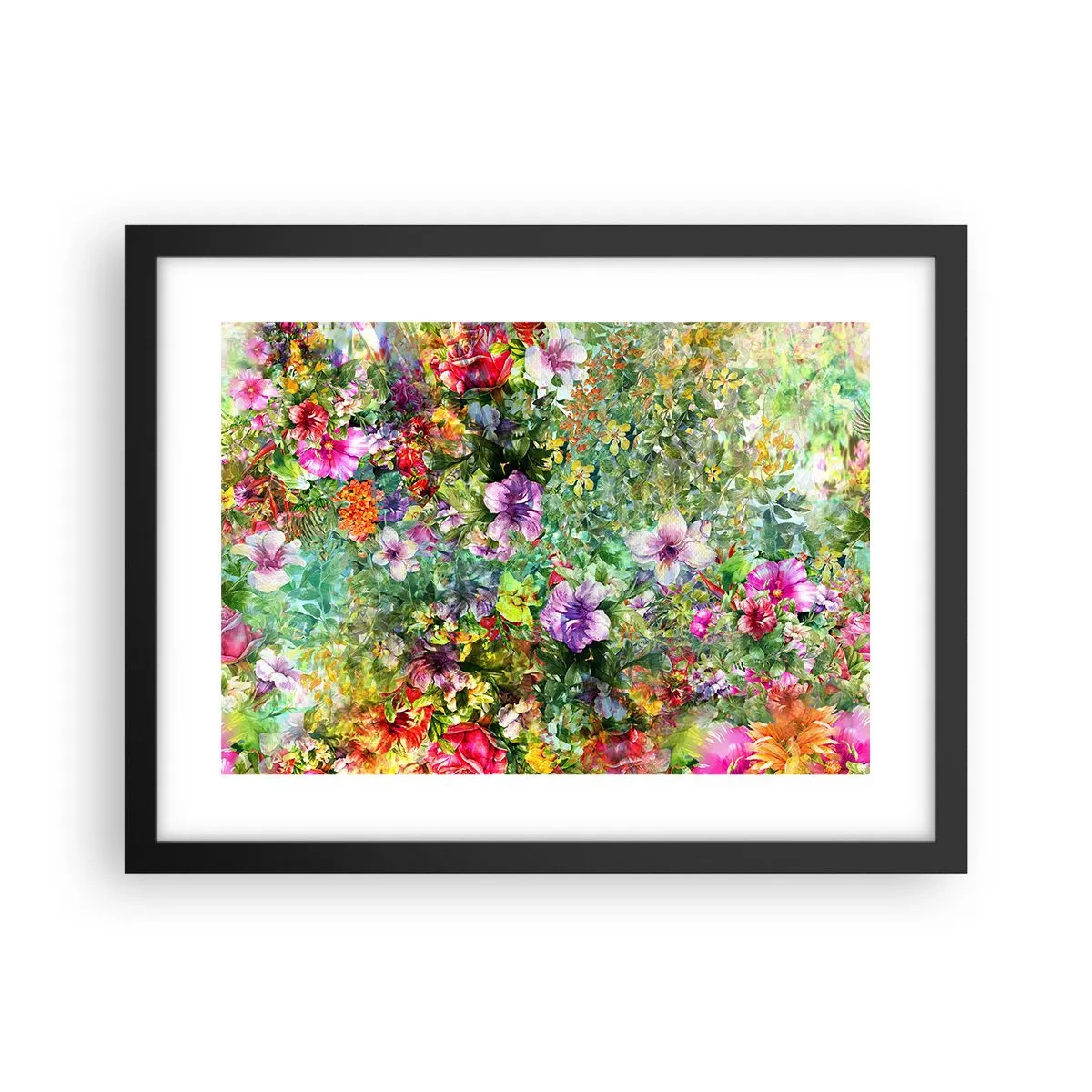 Póster en marco negro - En flores a la perdición - 40x30 cm