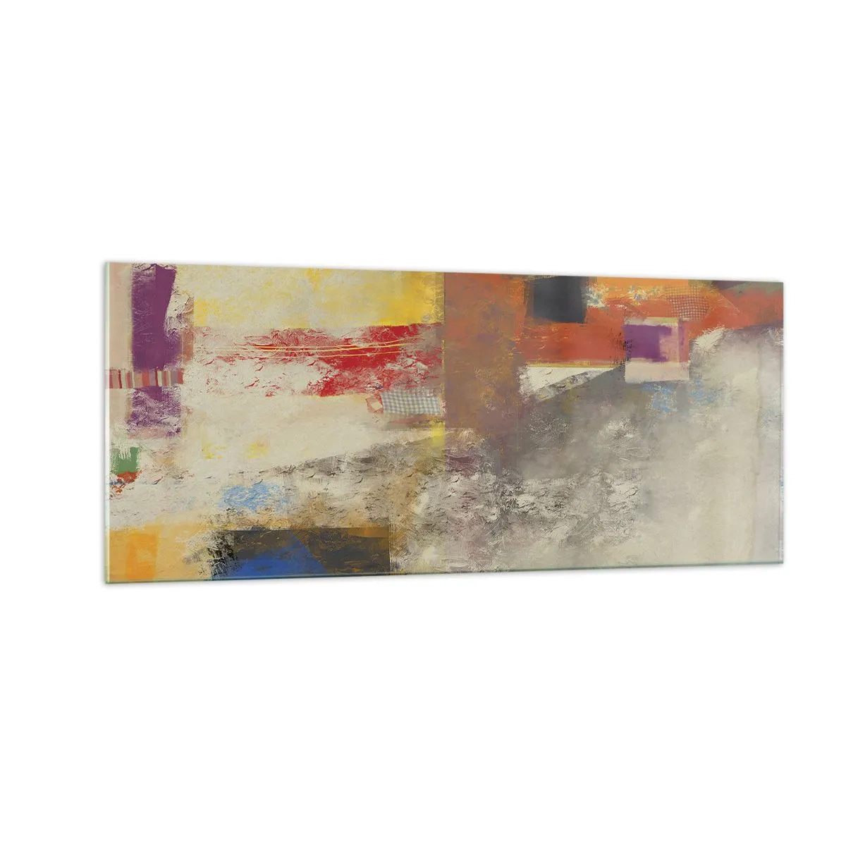 Cuadro sobre vidrio - Impresiones sobre Vidrio - Geometría de color - 100x40 cm