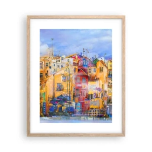 Póster en marco roble claro - Estamos juntos - 40x50 cm