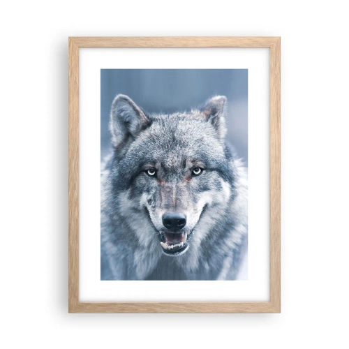 Póster en marco roble claro - ¿Aceptarás el reto? - 30x40 cm