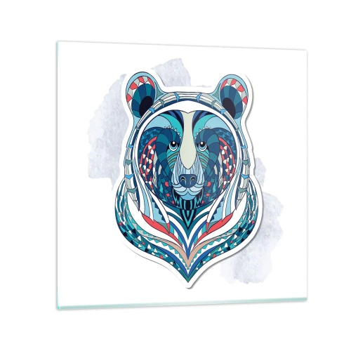 Cuadro sobre vidrio - Impresiones sobre Vidrio - ¡Viva Groenlandia! - 60x60 cm