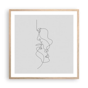 Póster en marco roble claro - El calor de los deseos lúgubres - 60x60 cm