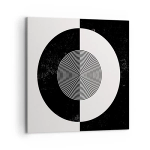 Cuadro sobre lienzo - Impresión de Imagen - Armonía en blanco y negro - 50x50 cm