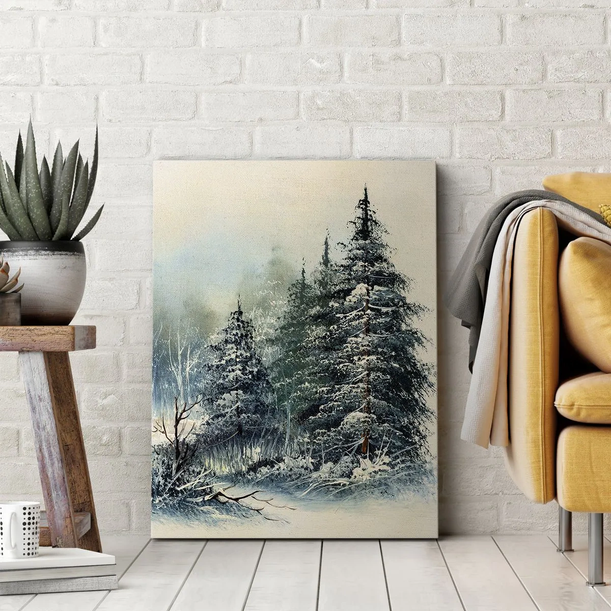 Cuadro sobre lienzo - Impresión de Imagen - Preparados para la Navidad - 55x100 cm