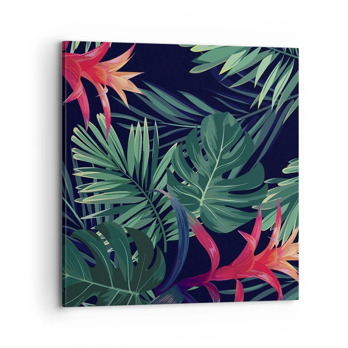 Cuadro sobre lienzo - Impresión de Imagen - Encender el color verde - 70x70 cm