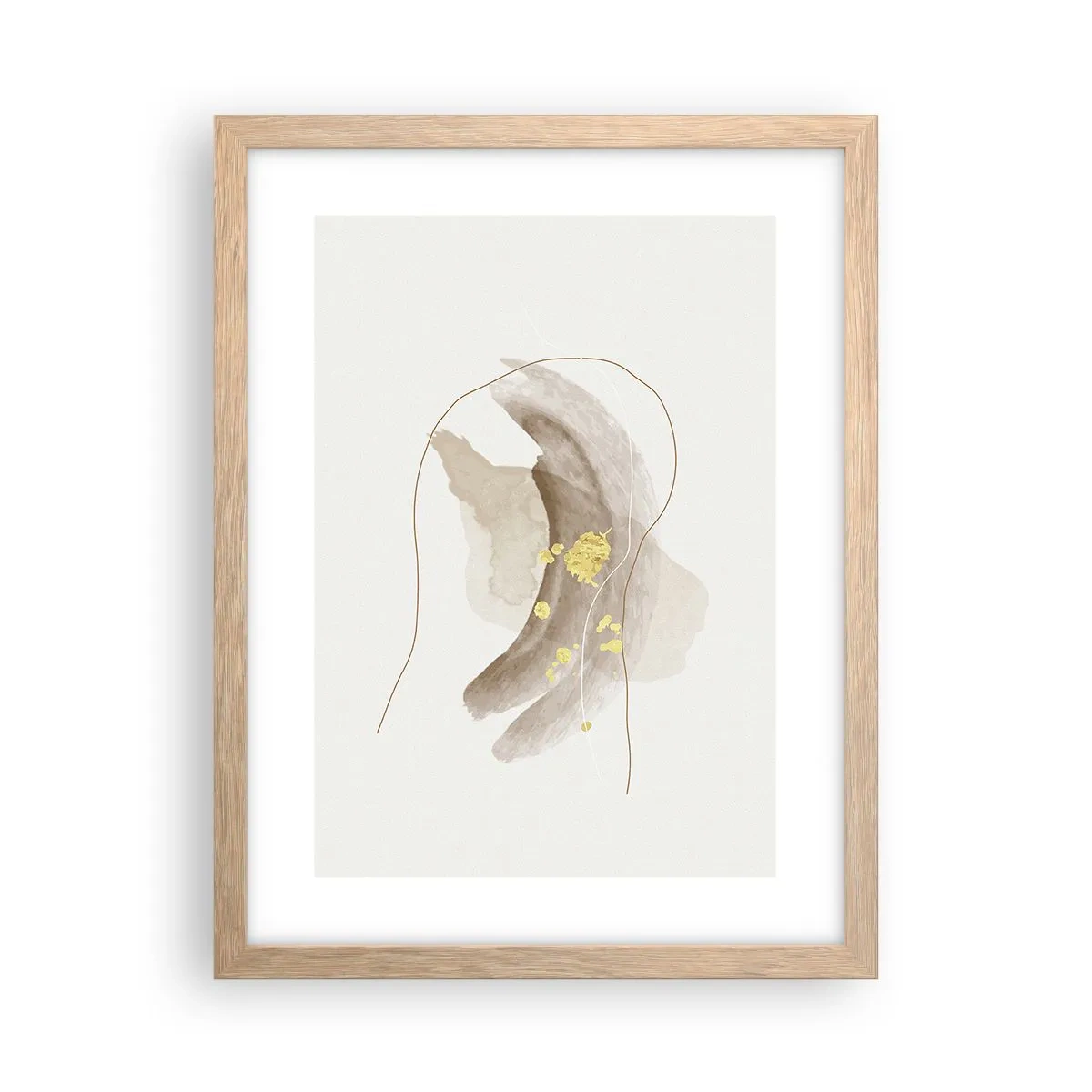 Póster en marco roble claro - Encontrado en el espacio - 30x40 cm
