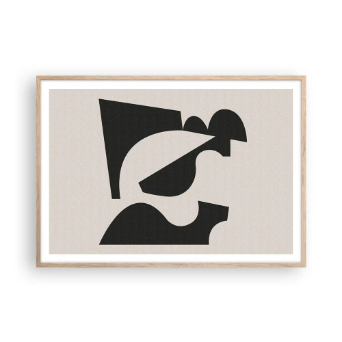 Póster en marco roble claro - Para automontaje - 100x70 cm