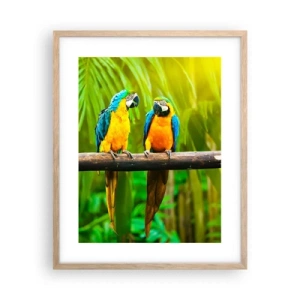 Póster en marco roble claro - ¿Y has oído que ella...? - 40x50 cm