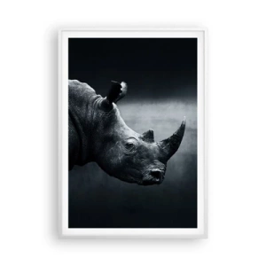 Póster en marco blanco - Perfil derecho - 70x100 cm