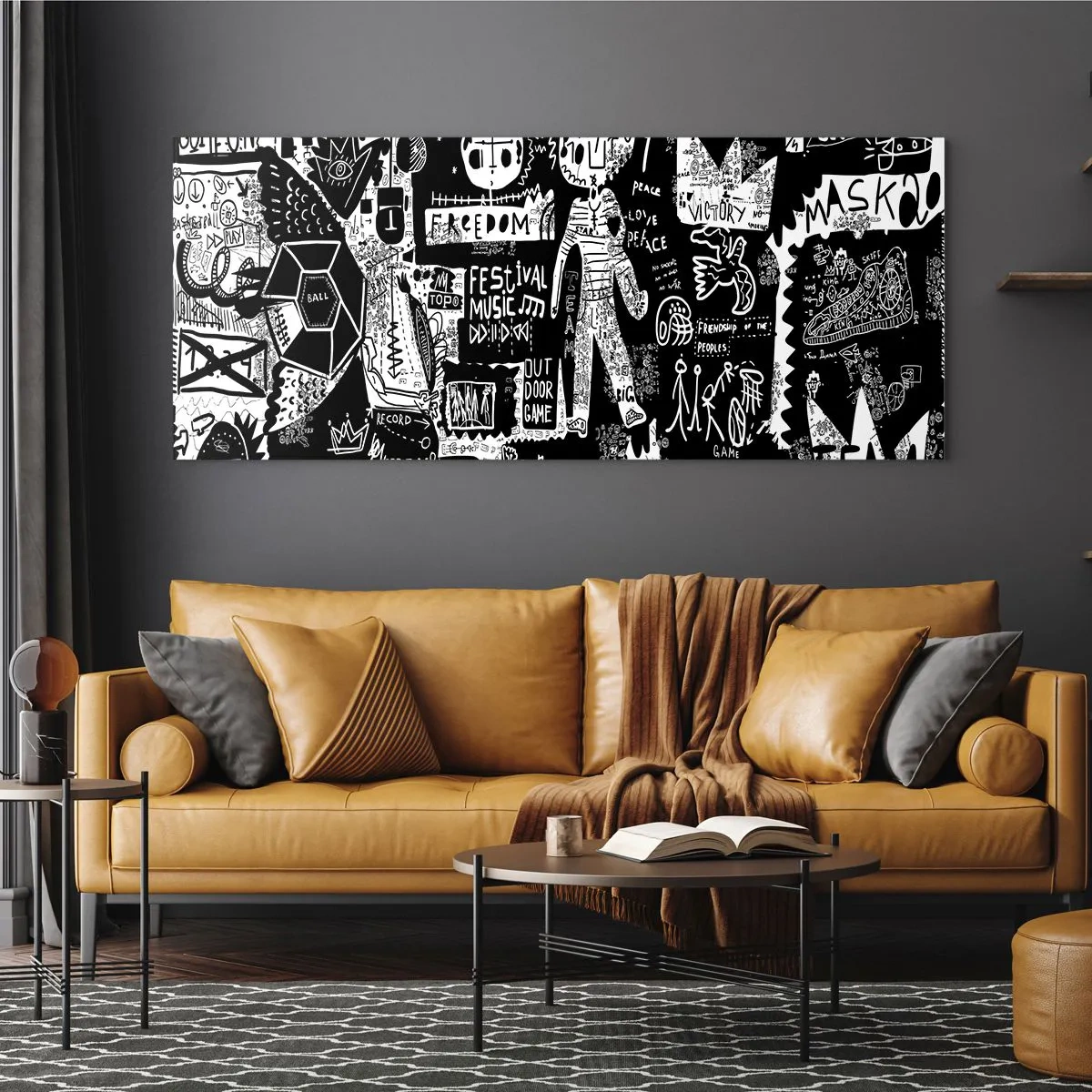 Cuadro sobre vidrio - Impresiones sobre Vidrio - La juventud espiritual de la ley y la alegría - 100x40 cm