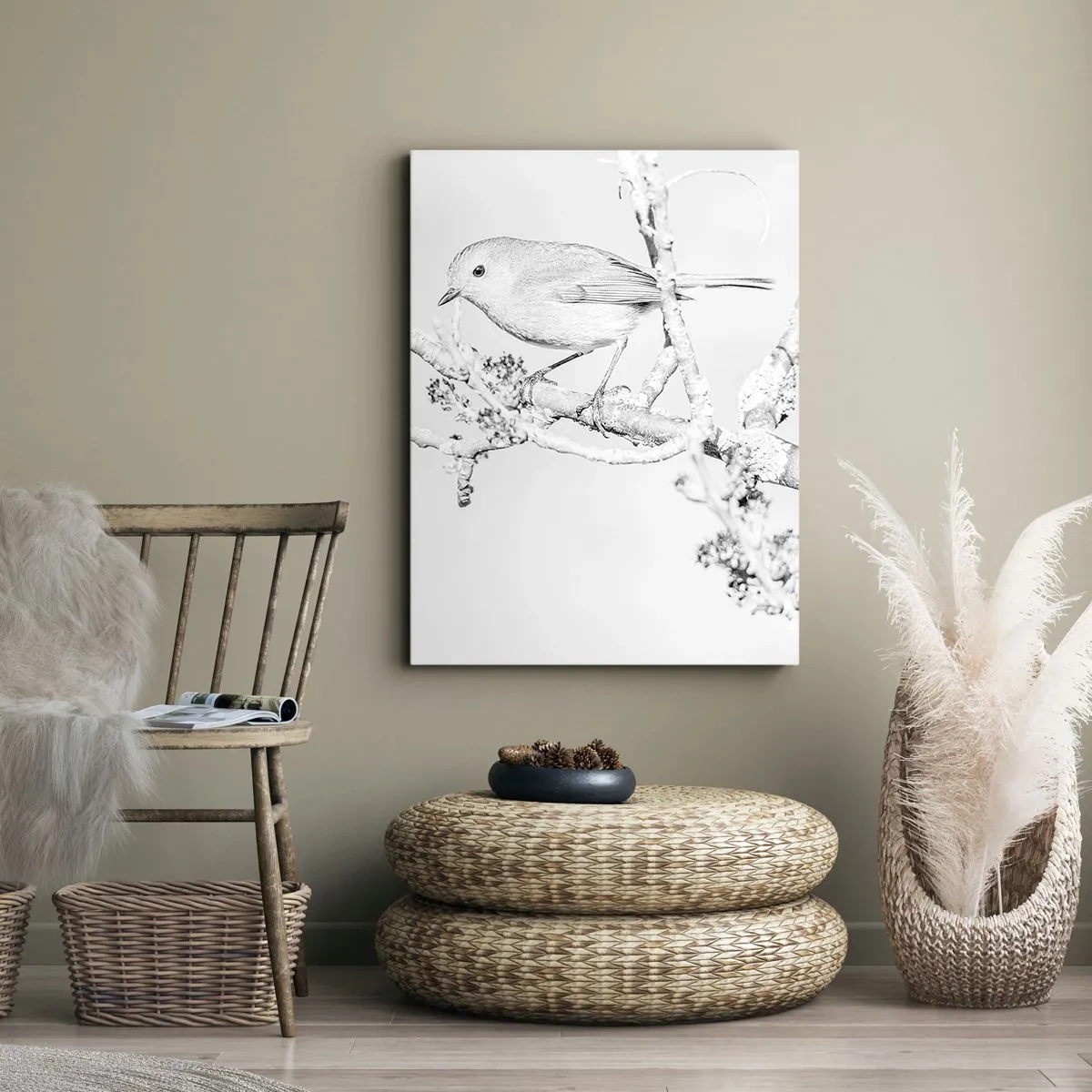 Cuadro sobre lienzo - Impresión de Imagen - Mañana de invierno - 65x120 cm